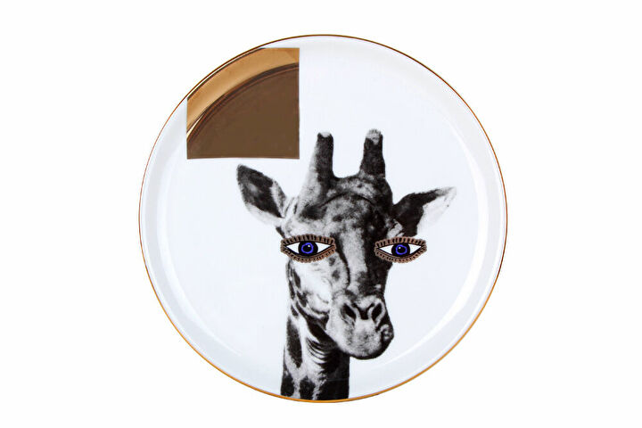 Porland Wild Life Giraffe Düz Tabak 20cm