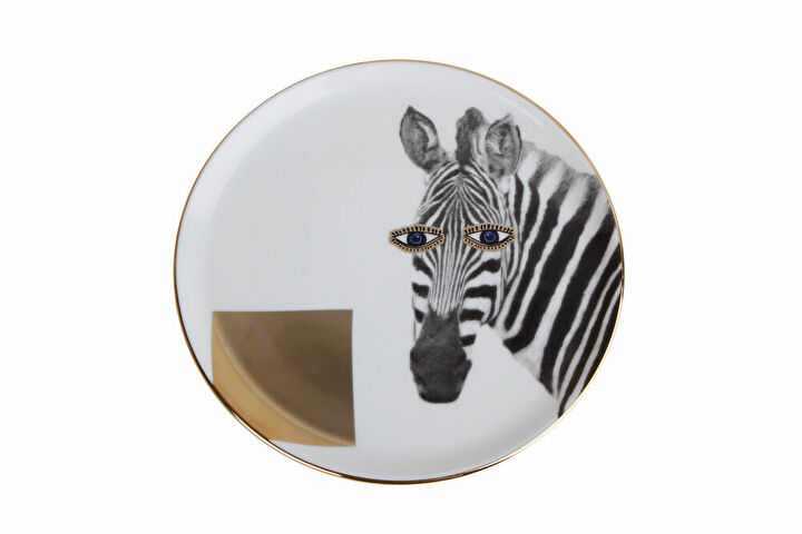 Porland Wild Life Zebra Düz Tabak 20cm